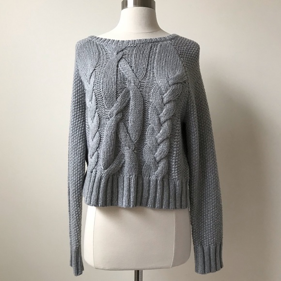 Eileen Fisher Sweaters - Eileen Fisher Cable Knit Crop Wool Blend Sweater